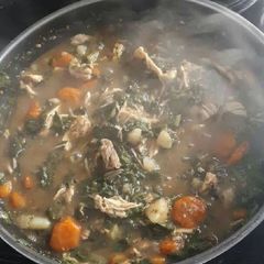 A picture of Spinach soup.