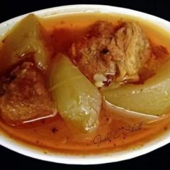A picture of Kaddu Gosht.