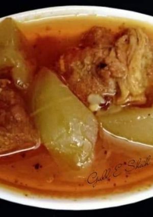 A picture of Kaddu Gosht.
