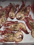 Baked lobster with garlic butter