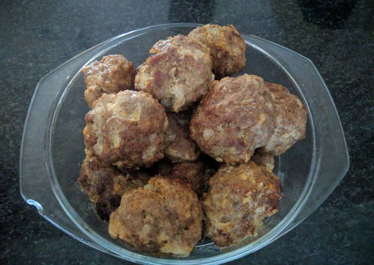 Steps to Make Speedy Oven baked meat balls