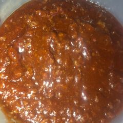 A picture of Coney sauce or sloppy joes.