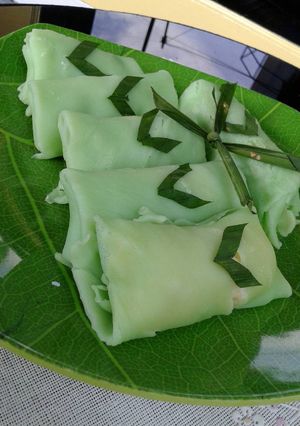 Foto resep Dadar gulung eggless isi vla