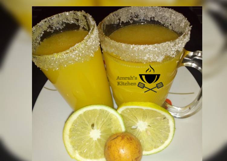 Agwaluma and orange juice