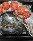 Merluza austral rellena al horno
