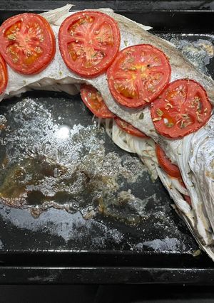 Una foto de Merluza austral rellena al horno