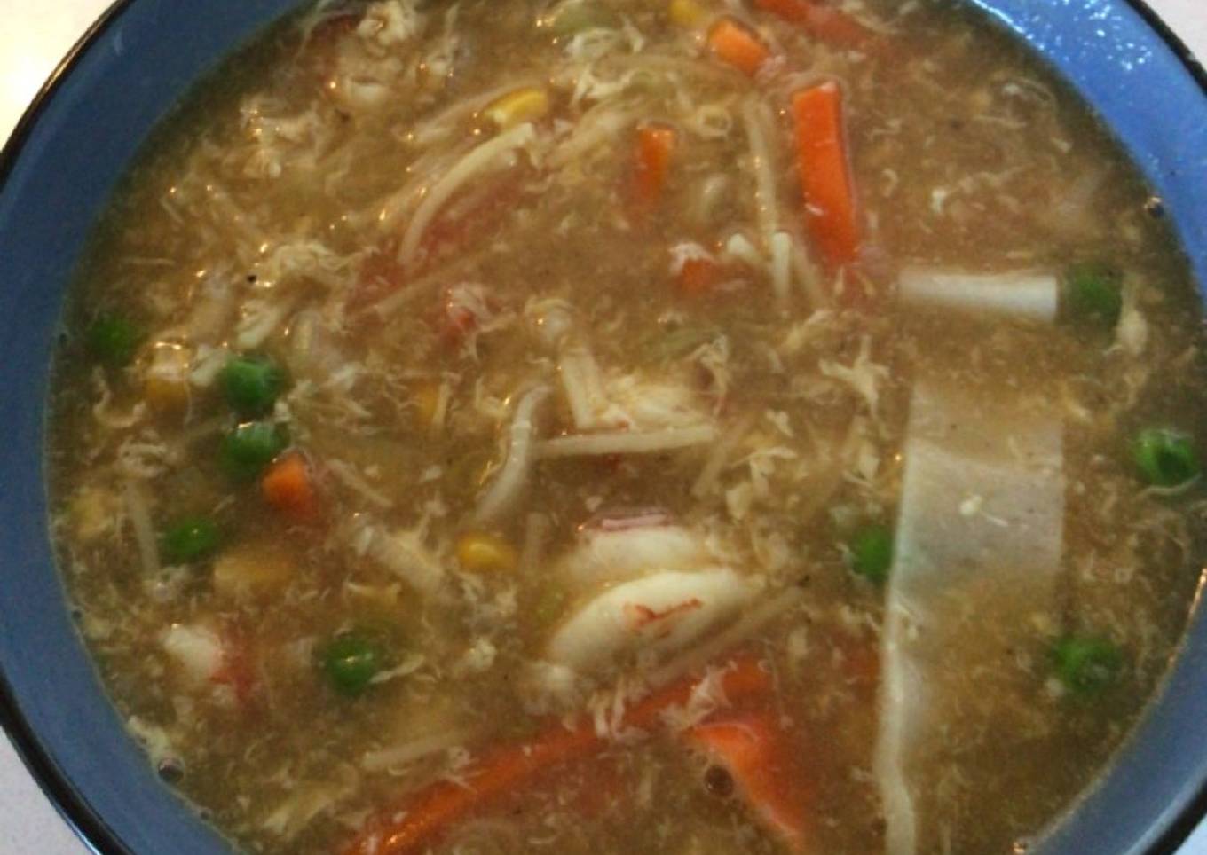 Sopa china de Maíz y Cangrejo