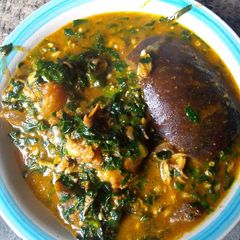 Ogbono with okro soup A picture of Ogbono with okro soup.