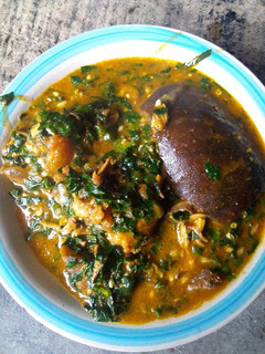 A picture of Ogbono with okro soup.