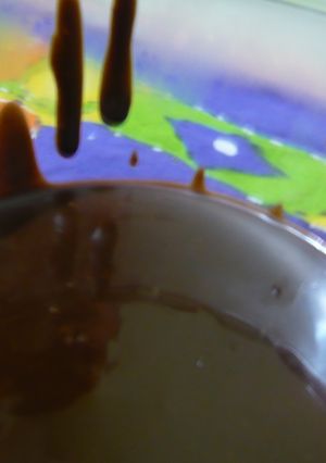 A picture of Dark chocolate - orange sauce.