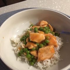 A picture of 5 Minute Salmon Rice for Children.