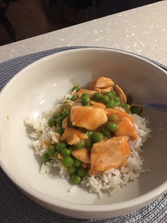 A picture of 5 Minute Salmon Rice for Children.
