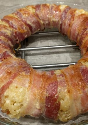 Une photo de Couronne de pâtes gratinée