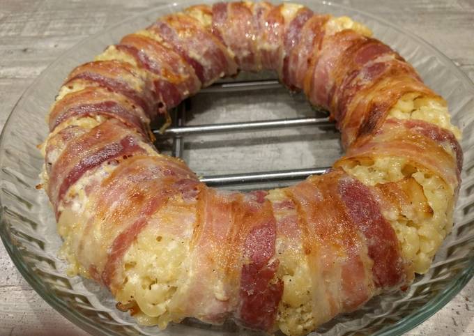 Couronne de pâtes gratinée