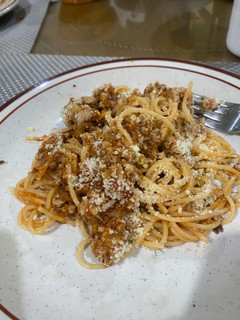 A picture of Spaghetti Bolognese with Minced Pork.