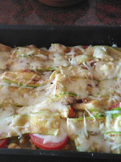 Una foto de Verduras con pavo al horno