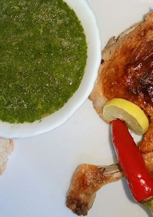 صورة لوصفة فراخ محمرة وملوخية وارز