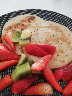 Una foto de Tortitas de avena🍓🥝
