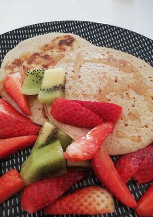 Una foto de Tortitas de avena🍓🥝