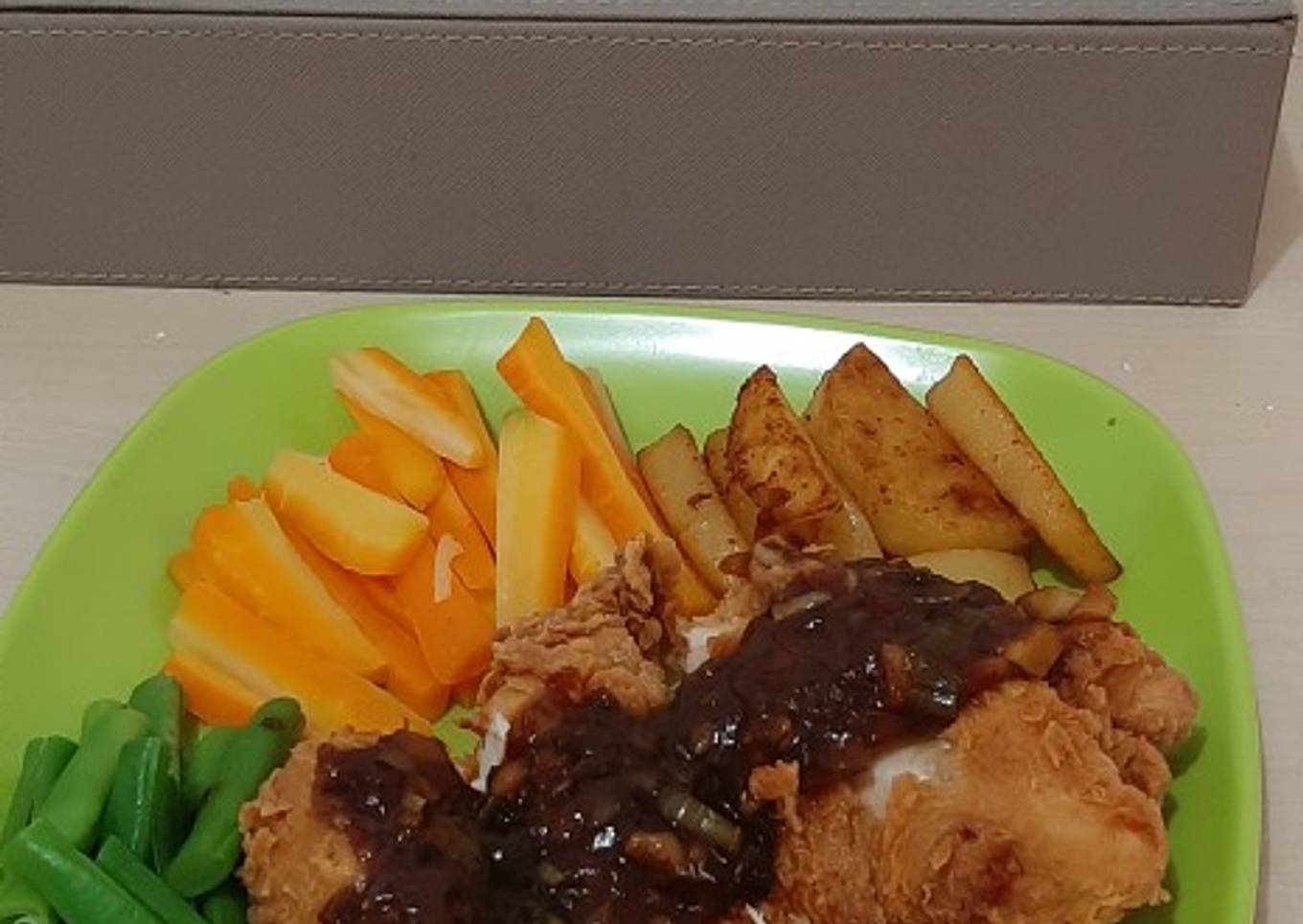 Chicken steak saos lada hitam