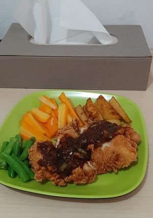 Foto resep Chicken steak saos lada hitam