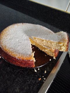 Una foto de Torta de queso y almendra SIN GLUTEN