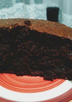 Фото Пирог (брауни) с яблоками.