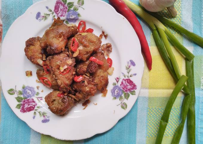 Ayam Popcorn Goreng Bawang