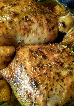 Una foto de PIERNAS De Pollo con Semillas de Mostaza a las hierbas...!