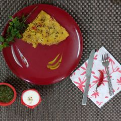 A picture of Besan cheela.