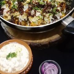 A picture of Veg biryani.