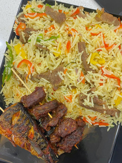 A picture of Beef Stir fry rice.