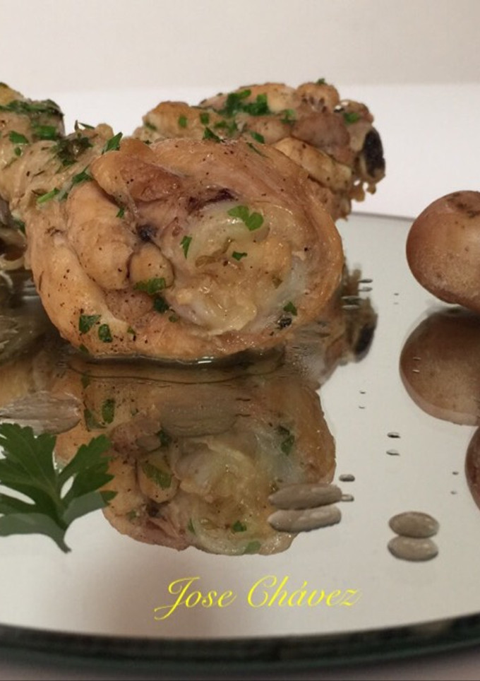 Una foto de Jamoncitos de pollo a la cerveza
