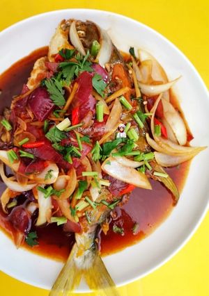 Gambar Ikan Bawal Emas Masak Sweet Sour