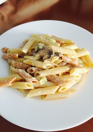 Una foto de Penne alla panna kikera