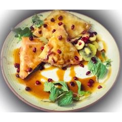 Leftover Tortilla/Roti: Cold Fruits Deserts Tortilla Wraps A picture of Leftover Tortilla/Roti: Cold Fruits Deserts Tortilla Wraps.