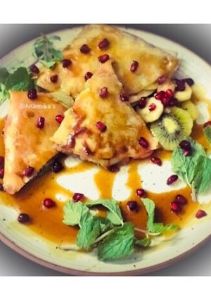 A picture of Leftover Tortilla/Roti: Cold Fruits Deserts Tortilla Wraps.