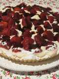 Tarta de queso blanco y frutillas! 🍓