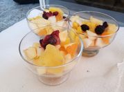 Una foto de postre de mango