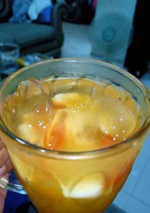 Foto resep Es jeruk selasih