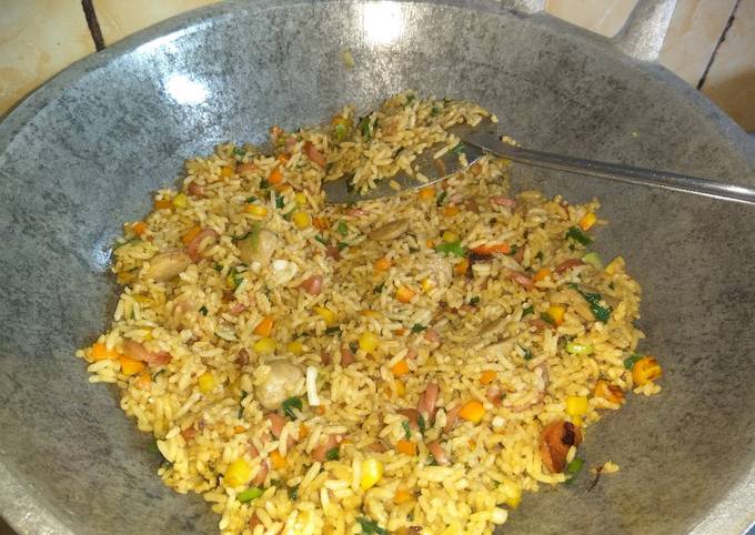 Standar Bagaimana cara bikin Nasi goreng mix bumbu saus tiram  spesial