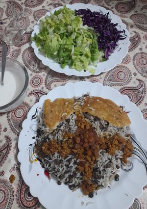 عکسی از دستور عدس پلو