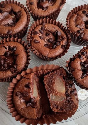 Une photo de Minis fondants chocolat et poires 🍫🍐
