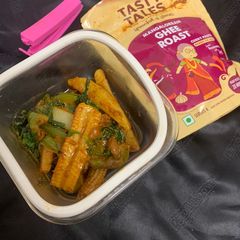 A picture of Ghee Roast baby corn.