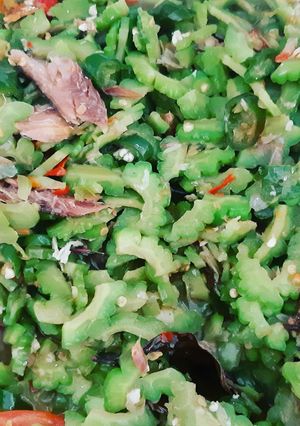 Foto resep Tumis pare ikan asin pedo