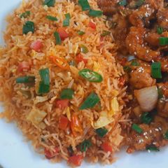 A picture of Schezwan Rice.