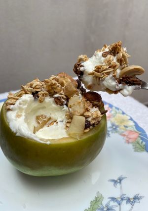 Una foto de Manzana rellena
