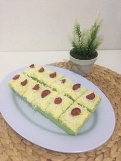Foto resep Cake potong pandan keju