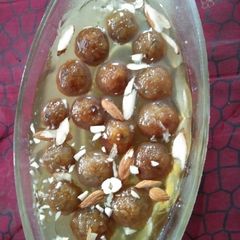Sweet potato gulab jamun (farali) A picture of Sweet potato gulab jamun (farali).