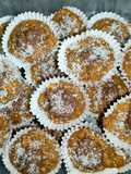 Muffins de boniato rellenos de dulce de castañas (sin azúcar)